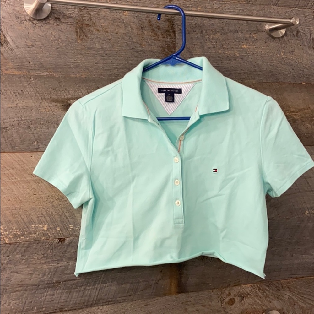 CROPPED POLO SHIRT